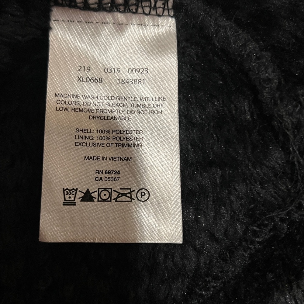 Columbia Black Fuzzy Full-Zip Fleece Jacket – Women’s Medium - Picture 5 of 5